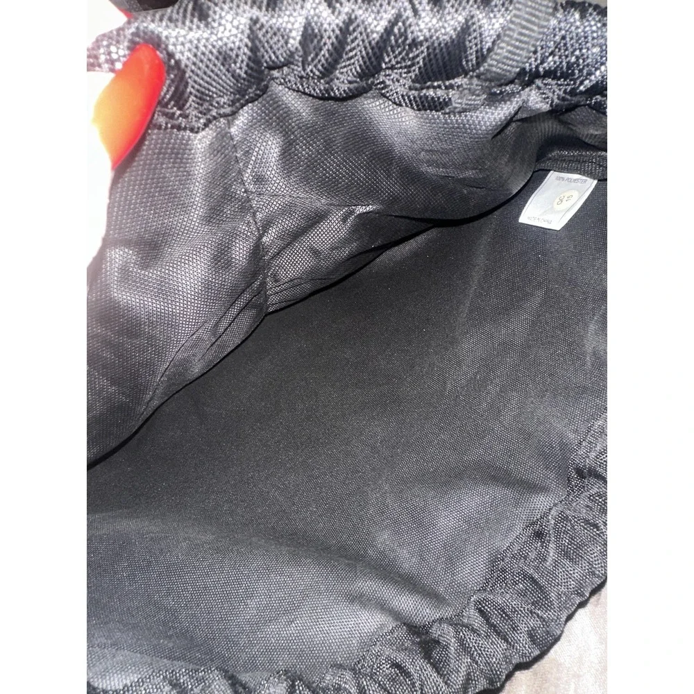 Adidas Drawstring Gym Sack Backpack Black 3 Stripes Mesh Pockets Sports Logo Bag